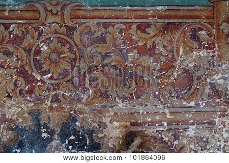 Vintage Painted On Plaster