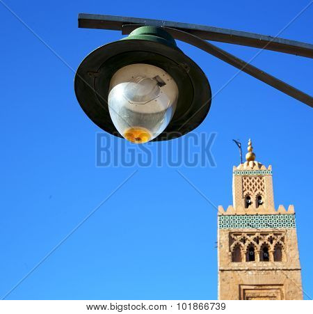 History In Maroc Africa  Minaret Religion And The Blue     Sky