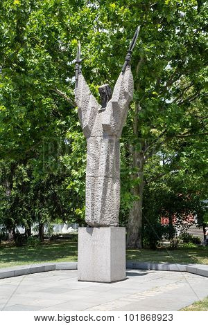 Statue of Kliment Ohridski in Sofia, Bulgaria