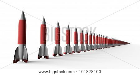 Missile Isolated On A Back Ground With Cilpping Path