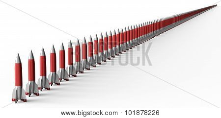 Missile Isolated On A Back Ground With Cilpping Path