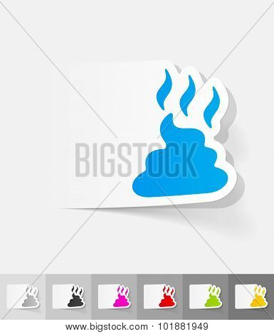 realistic design element. dog shit