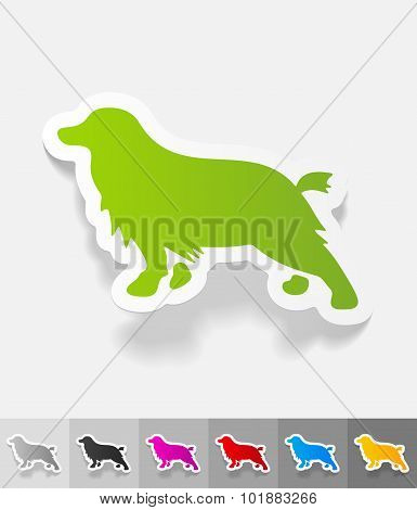 realistic design element. spaniel
