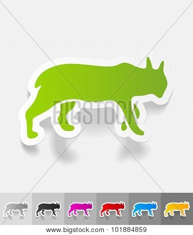 realistic design element. lynx