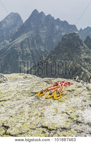 Set Quickdraw (extender) With Mountains In The Background