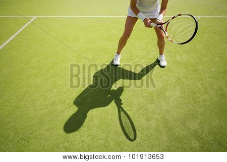 Tennis player on the court