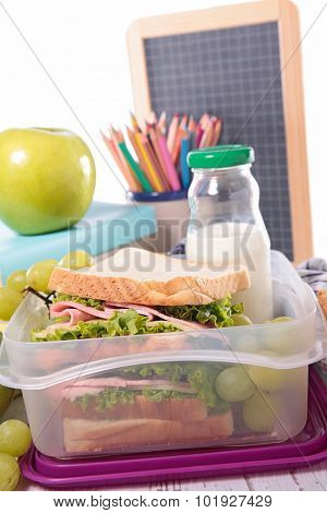 school suppy and healthy food