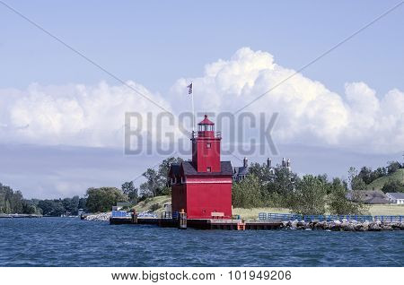 Big Red Lighthouse in Holland Michigan USA