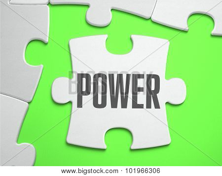 POWER - Jigsaw Puzzle with Missing Pieces.