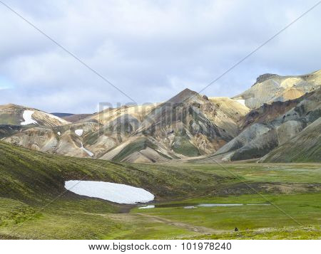 Mountain Scenery In Iceland