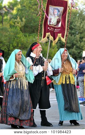 Traditional Costumes Of Sardinia.