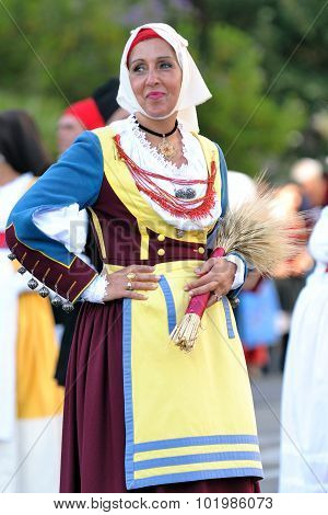 Traditional Costumes Of Sardinia.