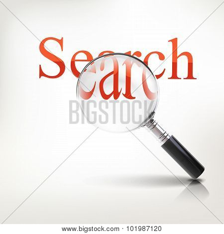 Vector Magnifier With Hot Search Message