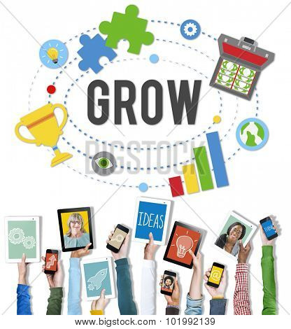 Grow Acheivment Success Development Goals Concept