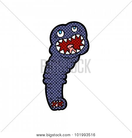 comic book style cartoon leech