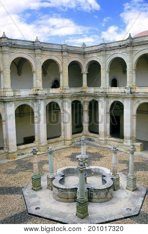Fountain in a patio in the Santo Domingo Monastery in Oaxaca Mexico