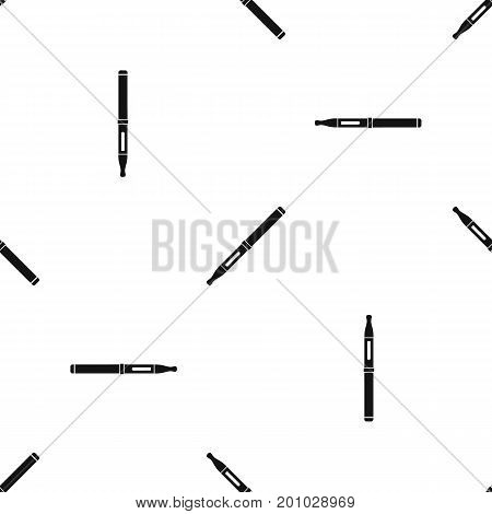 Mod and clearomizer in the kit pattern repeat seamless in black color for any design. Vector geometric illustration