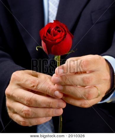 Uomo dà Rose