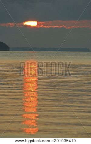 Sunset over Lake Michigan in Ephraim, Door County, Wisconsin