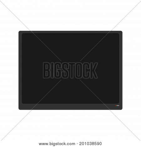 Large flat TV isolated. Modern televisor on white background