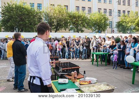 People In The Open Festival Called Delicious Vyatka - Vkusnaya V