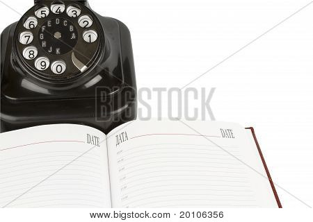 Sztuka telefon czarny i organizator