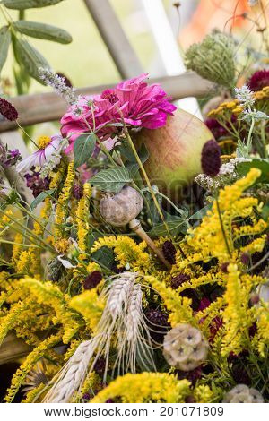 handmade beautiful bouquets from flowers and herbs