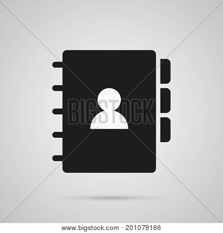 Vector Book  Element In Trendy Style.  Isolated Address Icon Symbol On Clean Background.