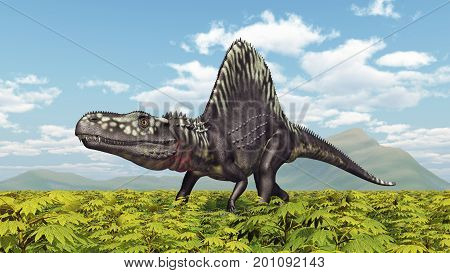 Computer generated 3D illustration with the archosaur Arizonasaurus
