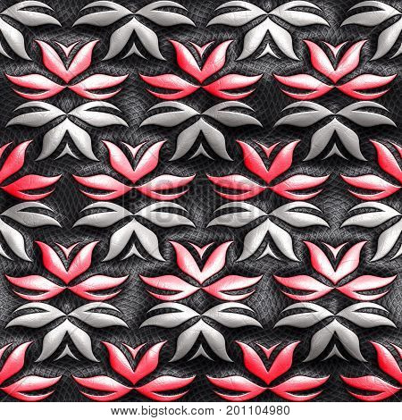 3D Render Of Pattern Seamless Leather Tile