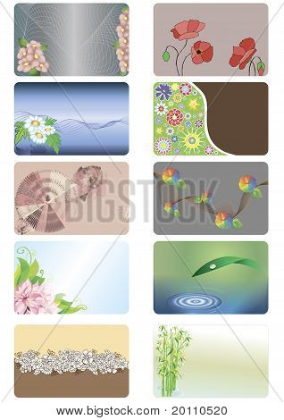Cartes avec fond Floral.