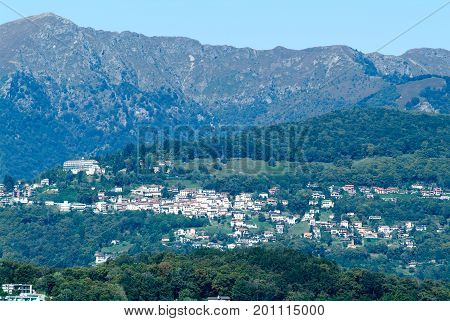 The village of Cademario on Malcantone valley Switzerland
