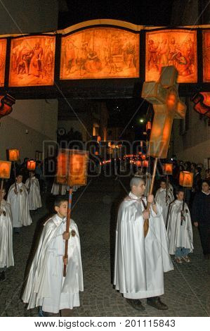 The Annual Procession To Jesus Christ At Easter In Mendrisio