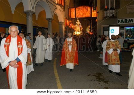 The Annual Procession To Jesus Christ At Easter In Mendrisio
