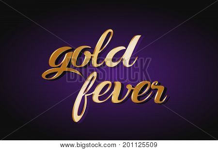 Gold Fever Gold Golden Text Postcard Banner Logo