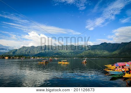 Landscape Of Dal Lake In Srinagar, India