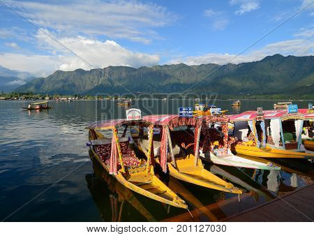 Landscape Of Dal Lake In Srinagar, India