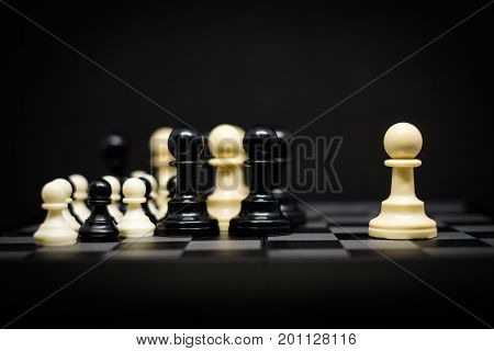 Chess (Pawn) for leader background or texture - Business & Strategy Concept.