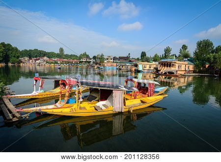 Landscape Of Dal Lake In Srinagar, India