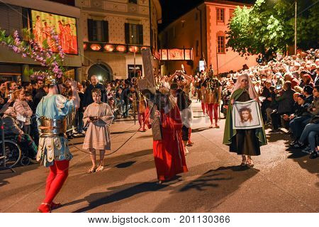 Annual Procession Of The Crucifixion Of Jesus Christ At Easter