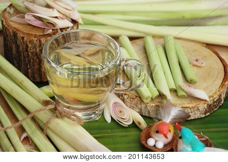 Lemongrass tea for health with fresh lemongrass