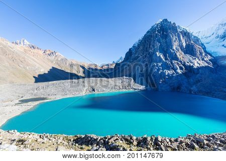 Beautiful mountains landscapes in Cordillera Huayhuash, Peru, South America