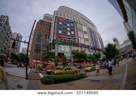 TOKYO, JAPAN JUNE 28 - 2017: Yodobashi camera store building in Namba, Yodobashi is one of the electronic mega store in Japan.