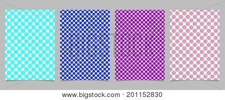 Retro polka dot card background template set - vector stationery background graphic designs with circle pattern