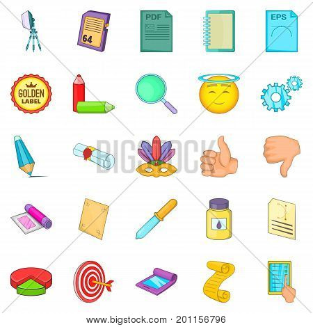 Transducer icons set. Cartoon set of 25 transducer vector icons for web isolated on white background