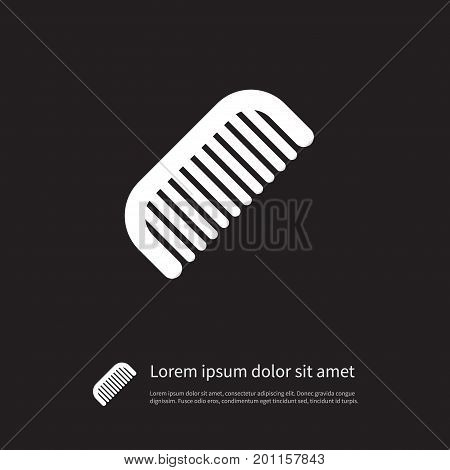 Hairbrush Vector Element Can Be Used For Hairbrush, Barber, Tool Design Concept.  Isolated Barber Tool Icon.