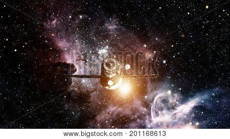 Spacecraft Progress Orbiting The Space.