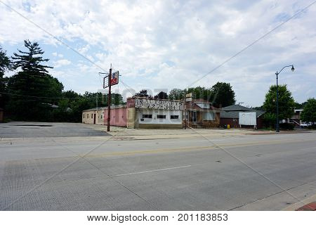 JOLIET, ILLINOIS / UNITED STATES - JULY 20, 2017: The Route 30 Auto Parts Store sits vacant on Plainfield Road.