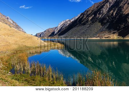 Beautiful mountains landscapes in Cordillera Huayhuash, Peru, South America