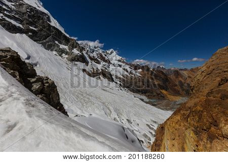 Beautiful mountains landscapes in Cordillera Huayhuash, Peru, South America